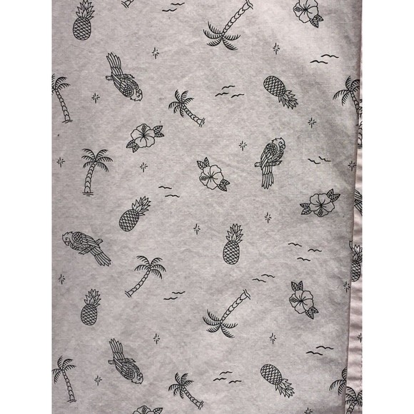 Levi’s Hawaiian Shirt Men's Size XL Pink Palm Trees Flamingos Pineapples Short - Picture 9 of 11